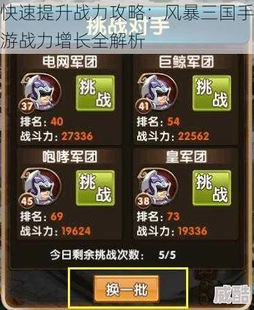 风暴三国手游：2024最新战斗力飙升技巧全解析